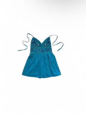 Kirra Teal Smocked Waist Skirt